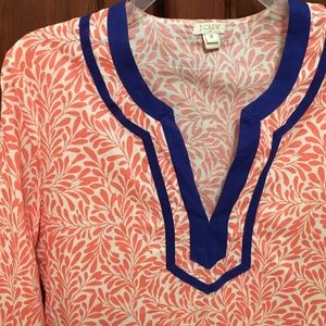 J.CREW Coral And Blue Tunic!!