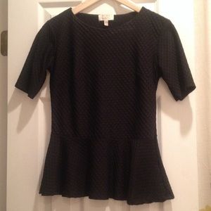 Zara Black Peplum Top