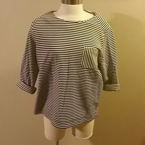 White and black striped shirt