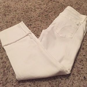 Joe's Jean's raw edge kicker cropped jeans