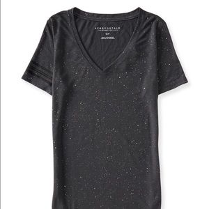 Charcoal Glitter Aeropostale NYC T-Shirt