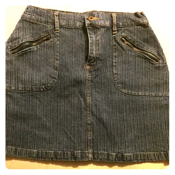 High wasted jean skirt