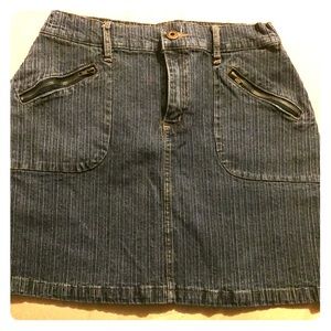 High wasted jean skirt