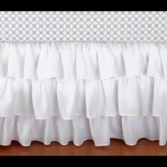 Pottery Barn Kids ruffle crib skirt