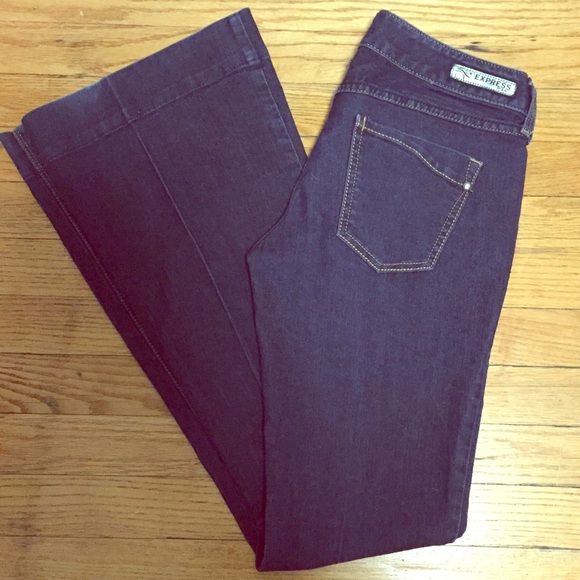 NWOT Express Dark Blue Flare Jeans