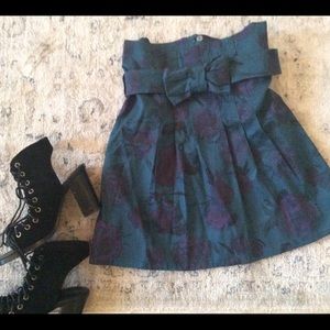 H&M floral pleated skirt