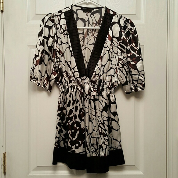 Butterfly Wing Print V-Neck