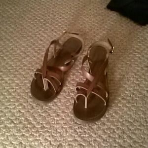 Brown gladiator sandles