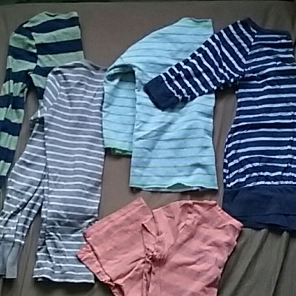 Two long sleeve, two half sleeve, one short sleeve