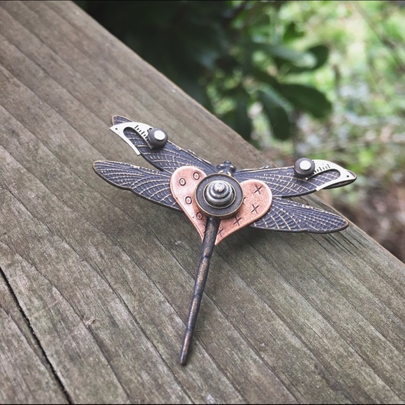 Steam Punk Dragonfly Pin