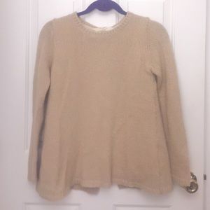 Camel colored Zaraknit sweater with slit back.
