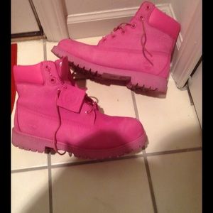 Pink Timberland boots size 7
