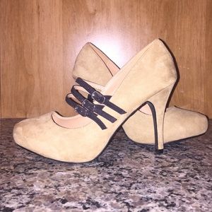 Tan and Black Modern Maryjane's