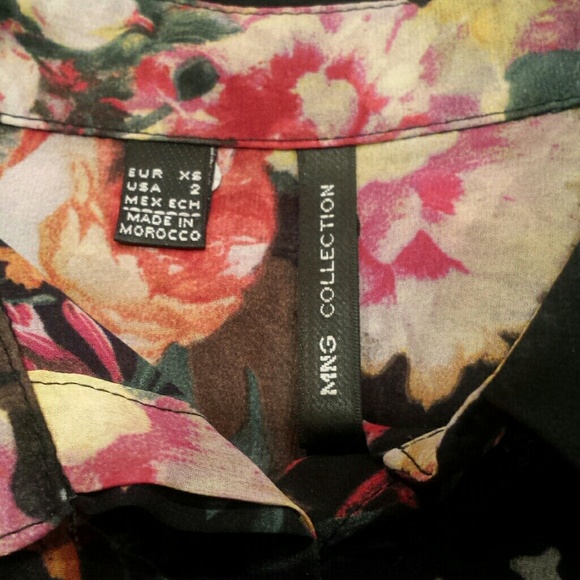 MNG sheer blouse, Sz 2 - Picture 2 of 2