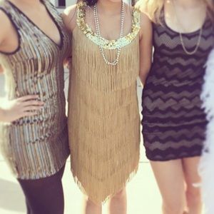 LAST CHANCE❌ gold flapper short dress