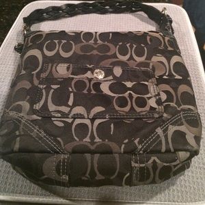 Coach Signature Hobo Bag with Braided Strap