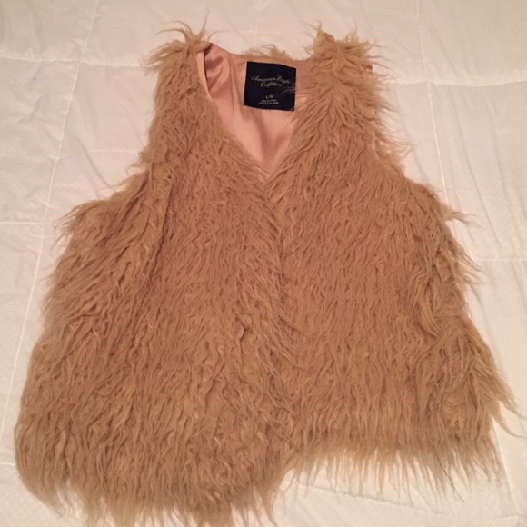 Brown faux fur vest from American Eagle