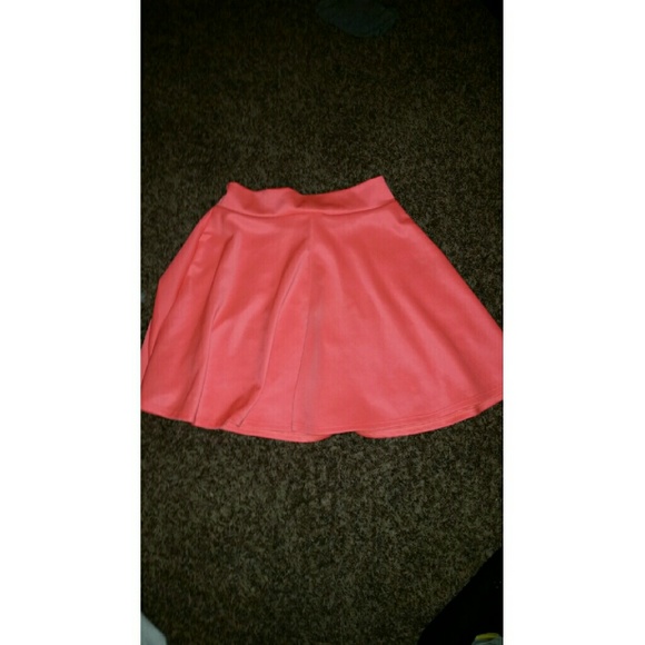 Neon Salmon/Peach skater skirt