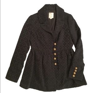 Black brocade coat