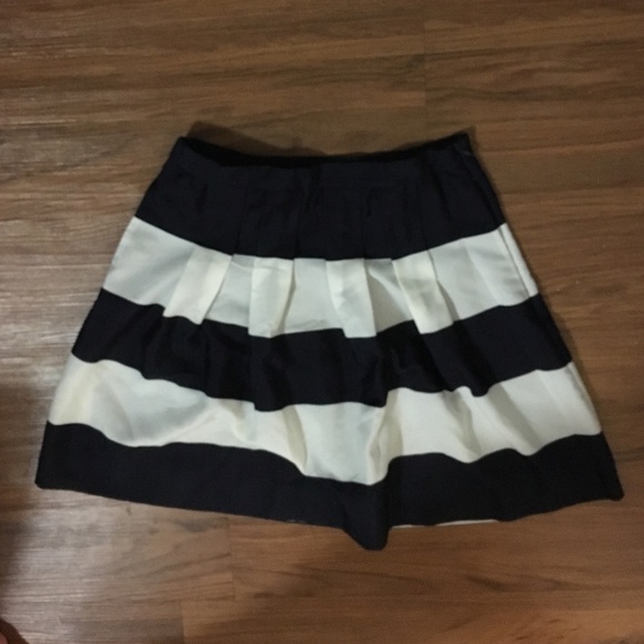 NWOT 00 J. Crew Silky Striped Mini Skirt