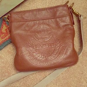 Brown leather cross body