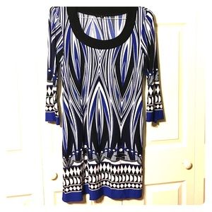 Mod style 3/4 sleeve shift dress