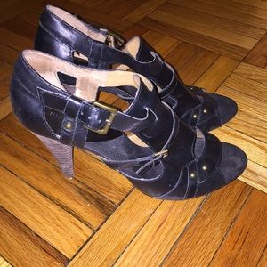 Nine West Peep Toe Bootie Style Shoes! Size 12