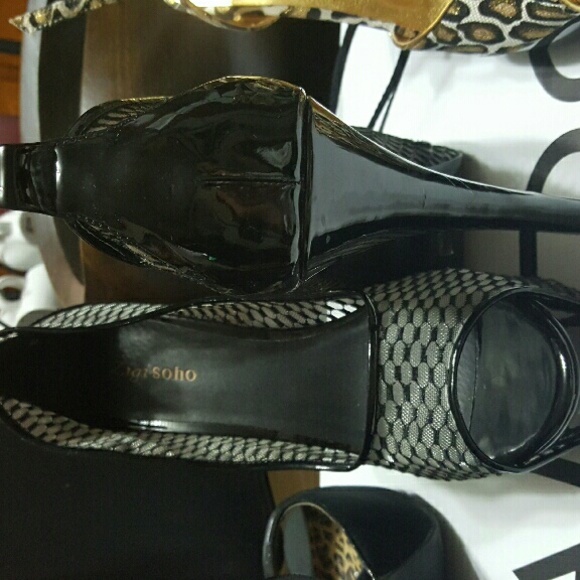 Black sexy platform heels 6 inch