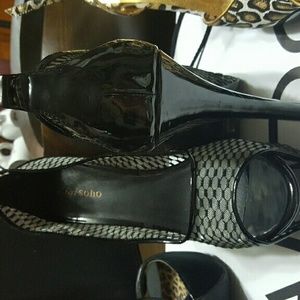 Black sexy platform heels 6 inch