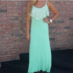 Mint green maxi dress