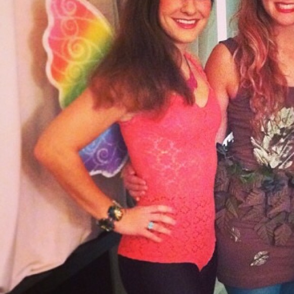 🍉Lacy pink leotard