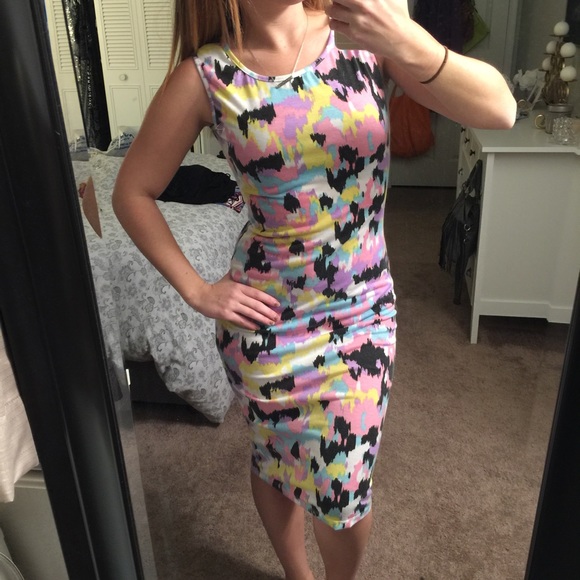 Dresses & Skirts - Multicolor Midi Bodycon Dress
