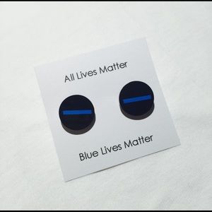 Police Officer Support Studs - All lives matter