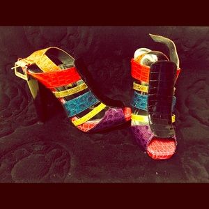 Multi color sexy heels
