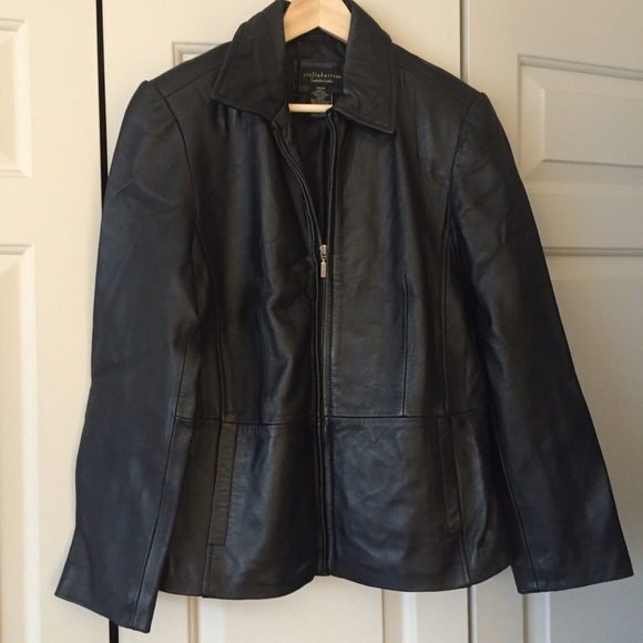 Black leather coat