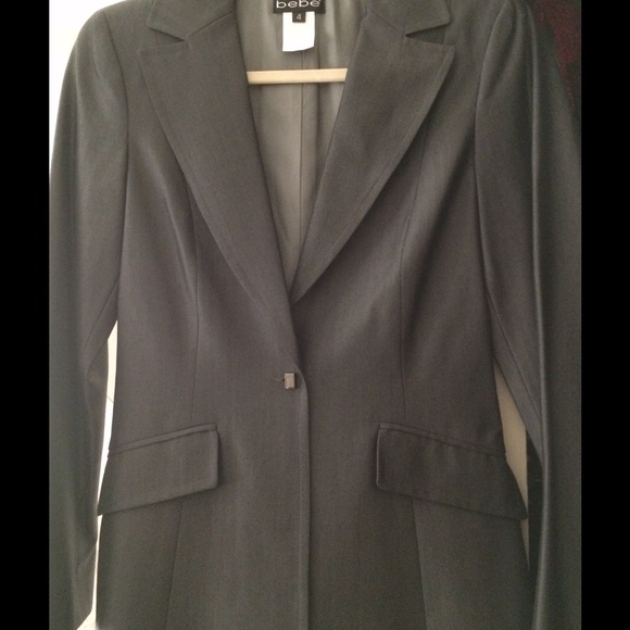 BEBE Metallic Gray Blazer