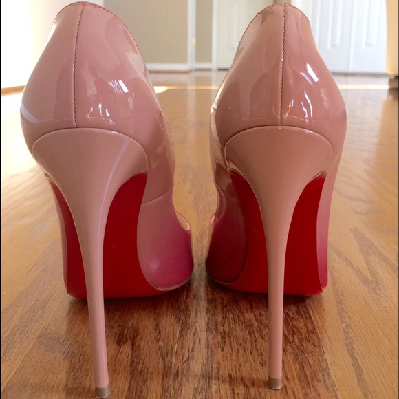 😊SOLD😊Christian Louboutin Red/Nude 120mm 38. - Picture 3 of 4