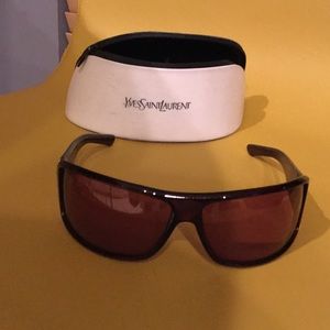 YSL wrap around sunglasses w/case