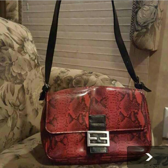 Red and black purse