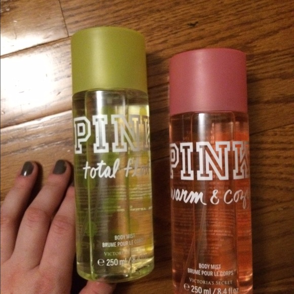 total flirt and warm & cozy VS PINK Body Spray
