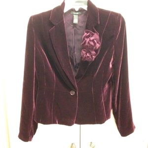 ALFANI Sz 4 Velvety Jacket w/ Detachable 🌺 Detail