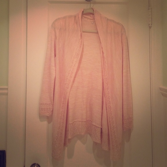 anthropologie (knitted&knotted) laced sweater