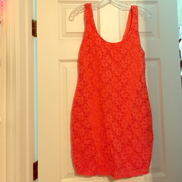 Coral Lace Dress