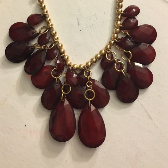 Ruby gem necklace