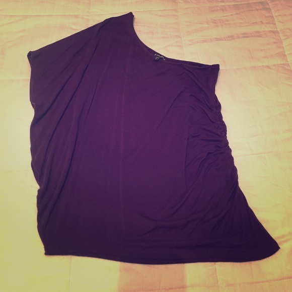 Purple one-shoulder top