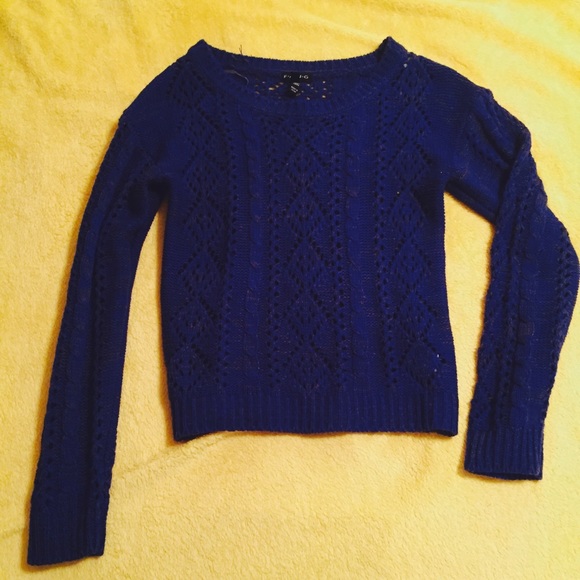 Royal Blue Thick Knit Sweater