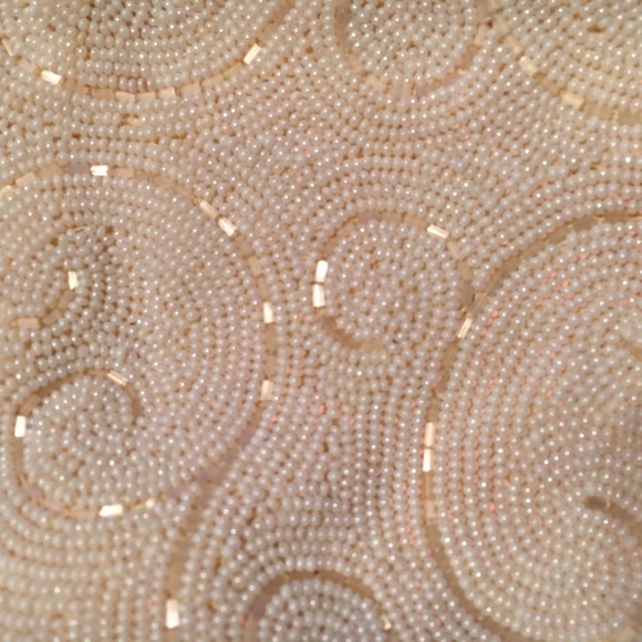 Antique Vintage Beaded Evening Bag Mother of Pearl - Picture 2 of 5