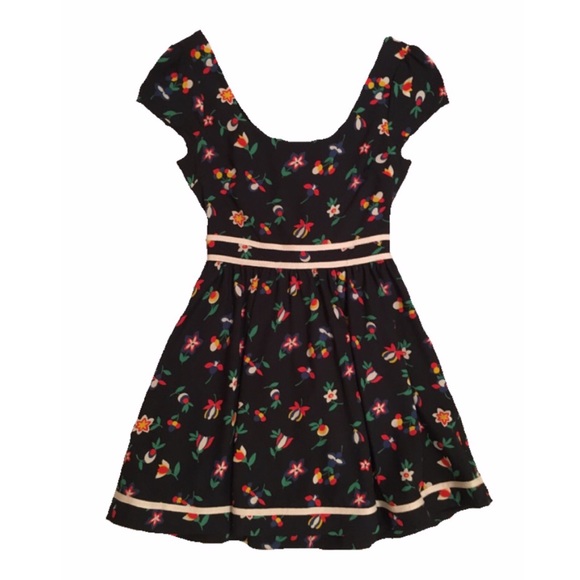 Navy Floral Dress