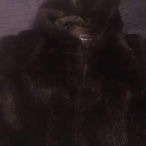 Faux fur childrens jacket