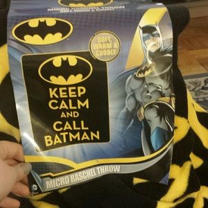 NWT BATMAN Micro Raschel Throw Blanket